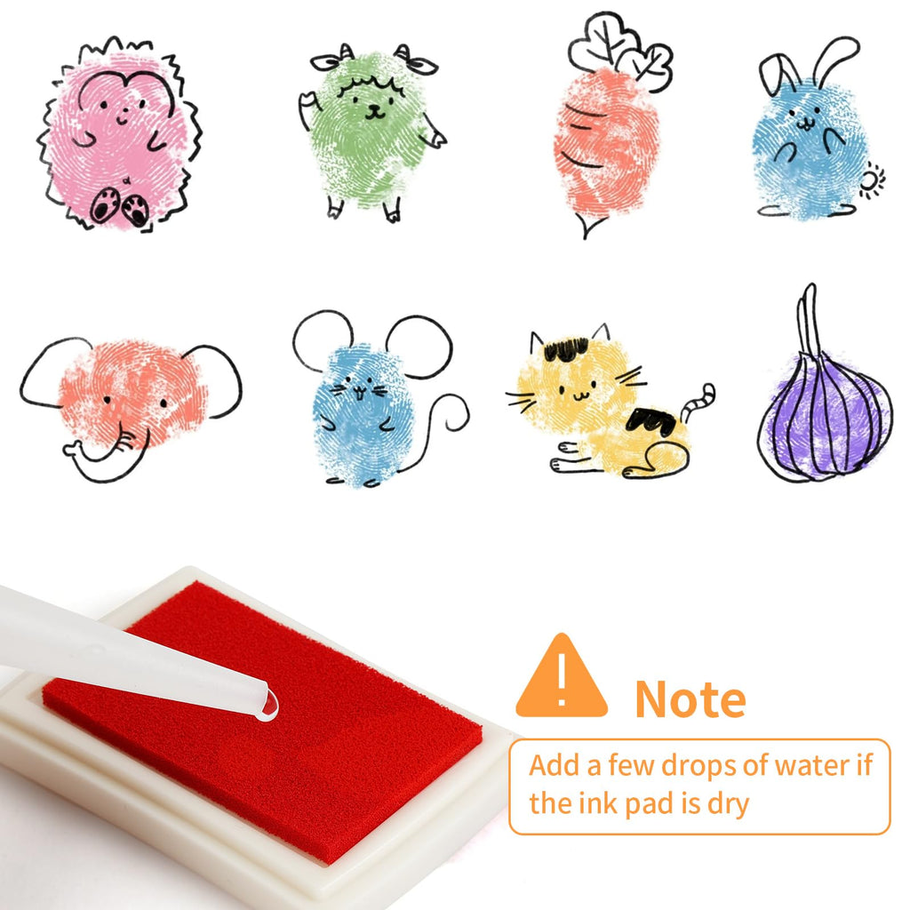 Discover the vibrant Ink Pad Washable Finger Stamp Pads, specially curated by Curat Cart for creative fun. Perfect for kids and crafts.