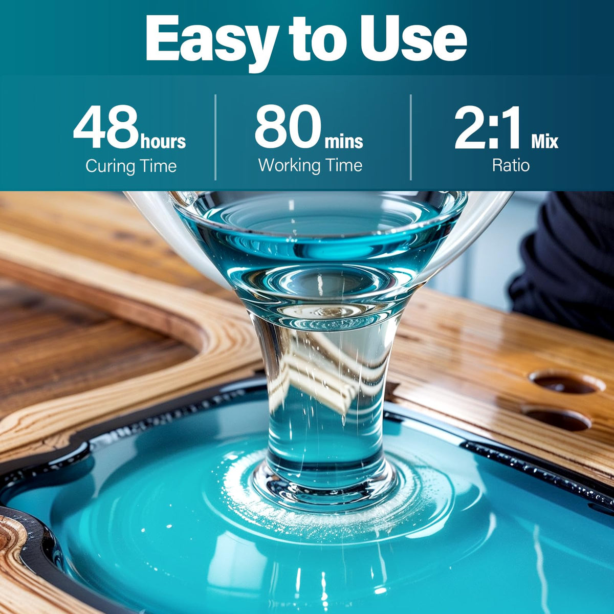 Discover the exclusive Deep Pour Epoxy Resin, easy to use with a 48-hour curing time, available only at Curat Cart.