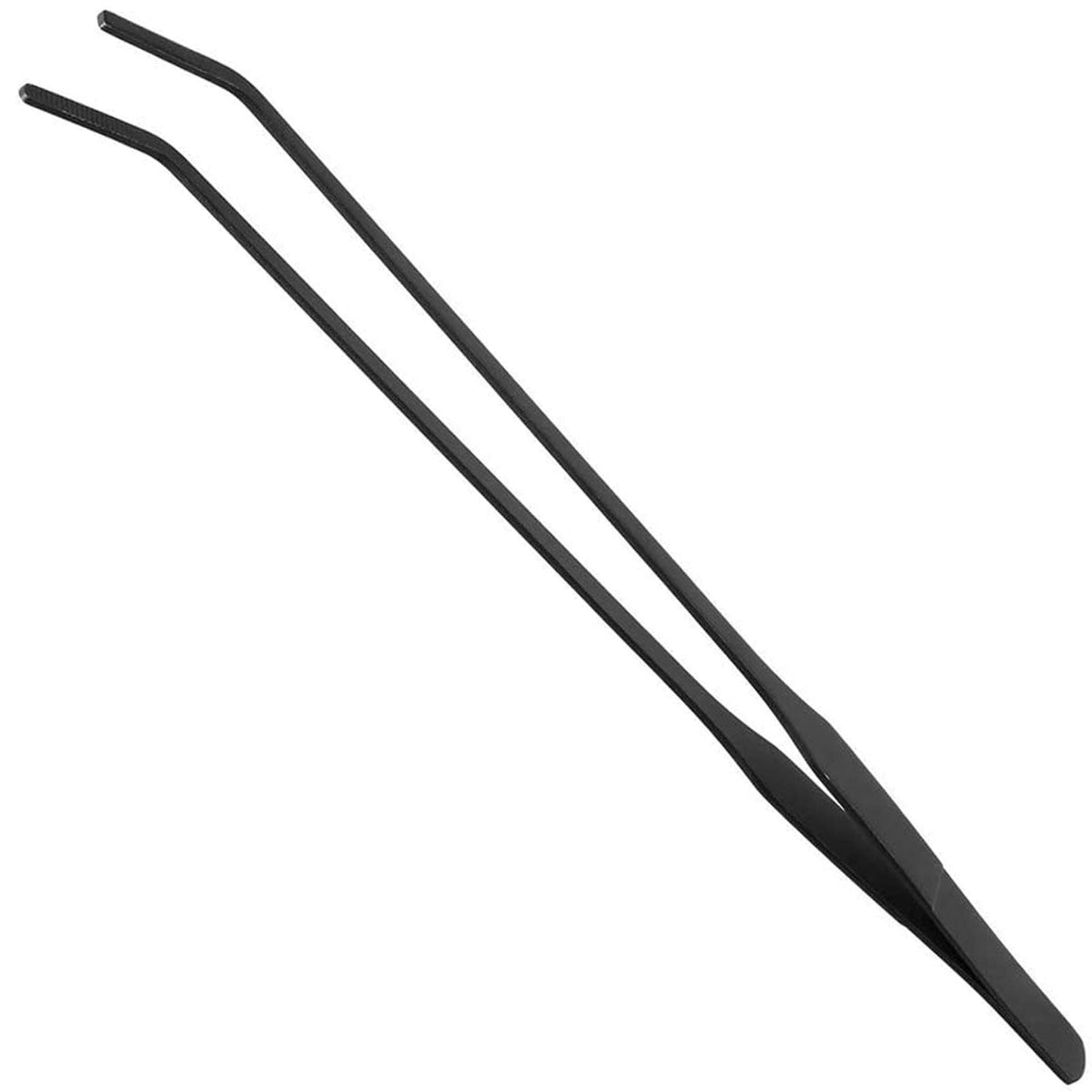 Premium imported Curved Aquarium Tweezers in stainless steel, ideal for precise aquatic plant maintenance. Available at Curat Cart.