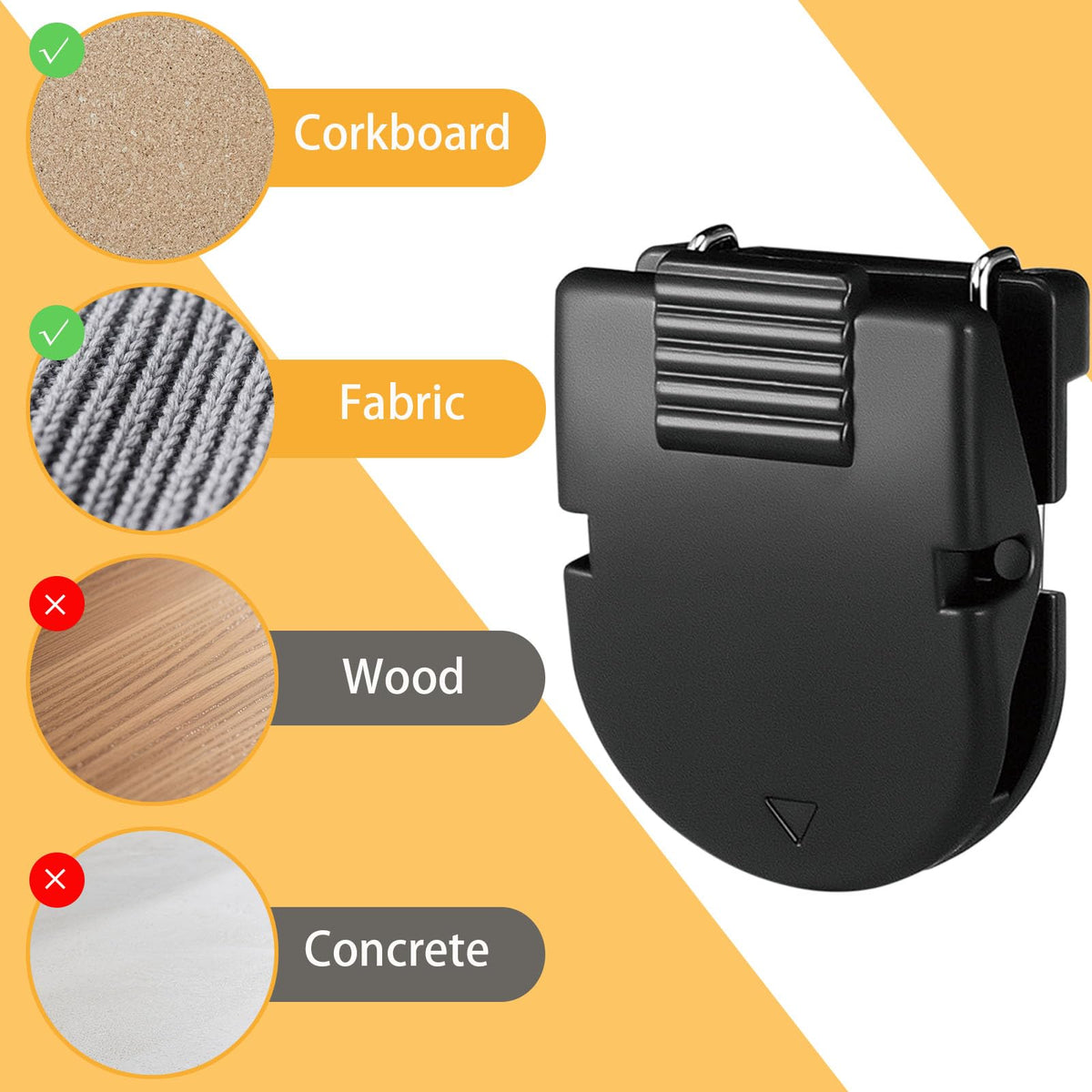 Cubicle Clips Black Plastic Hooks are ideal for securing papers. Perfect for daily use, available at Curat Cart.