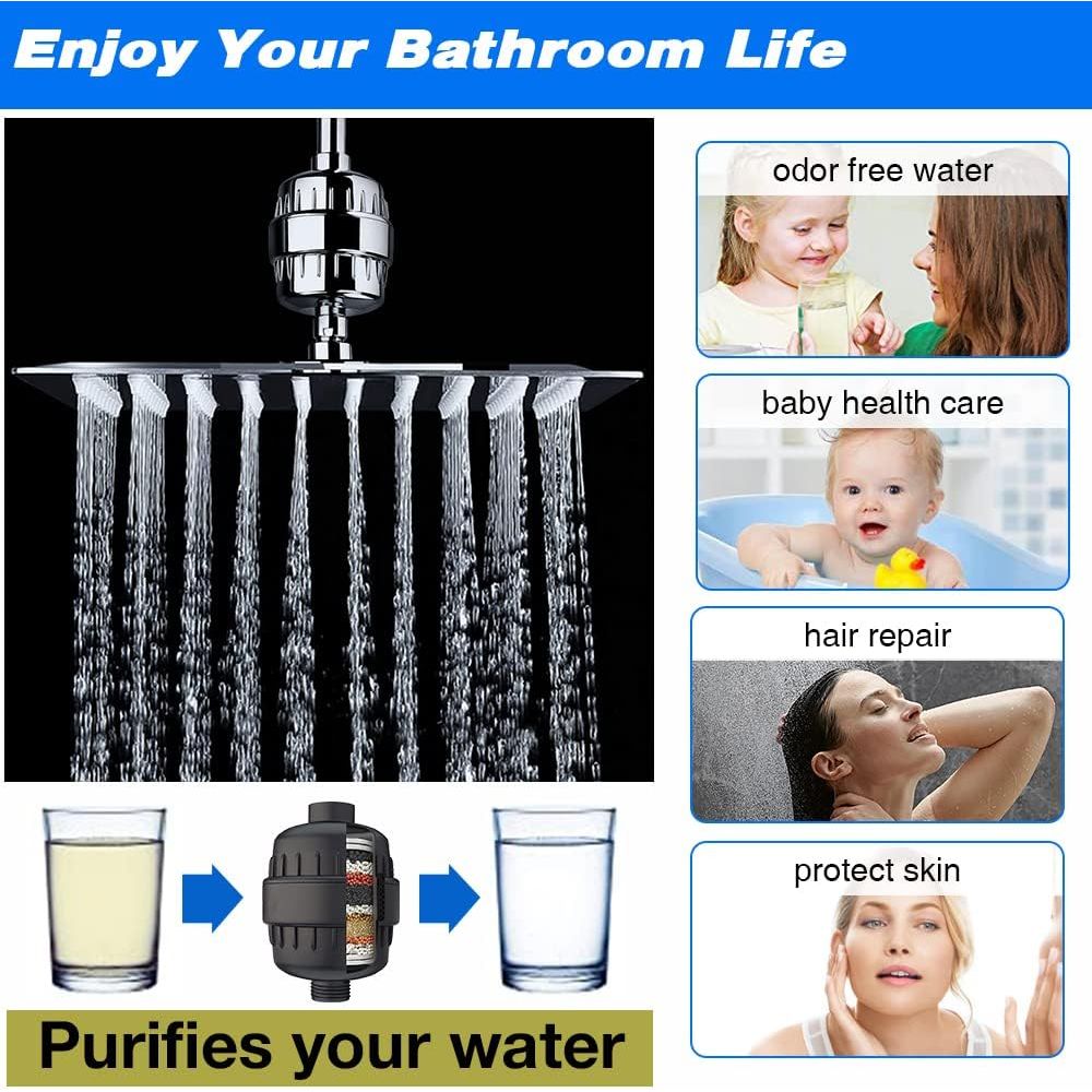 Experience purified water with our shower head filter for hard water, verified by CuratCart for your peace of mind.