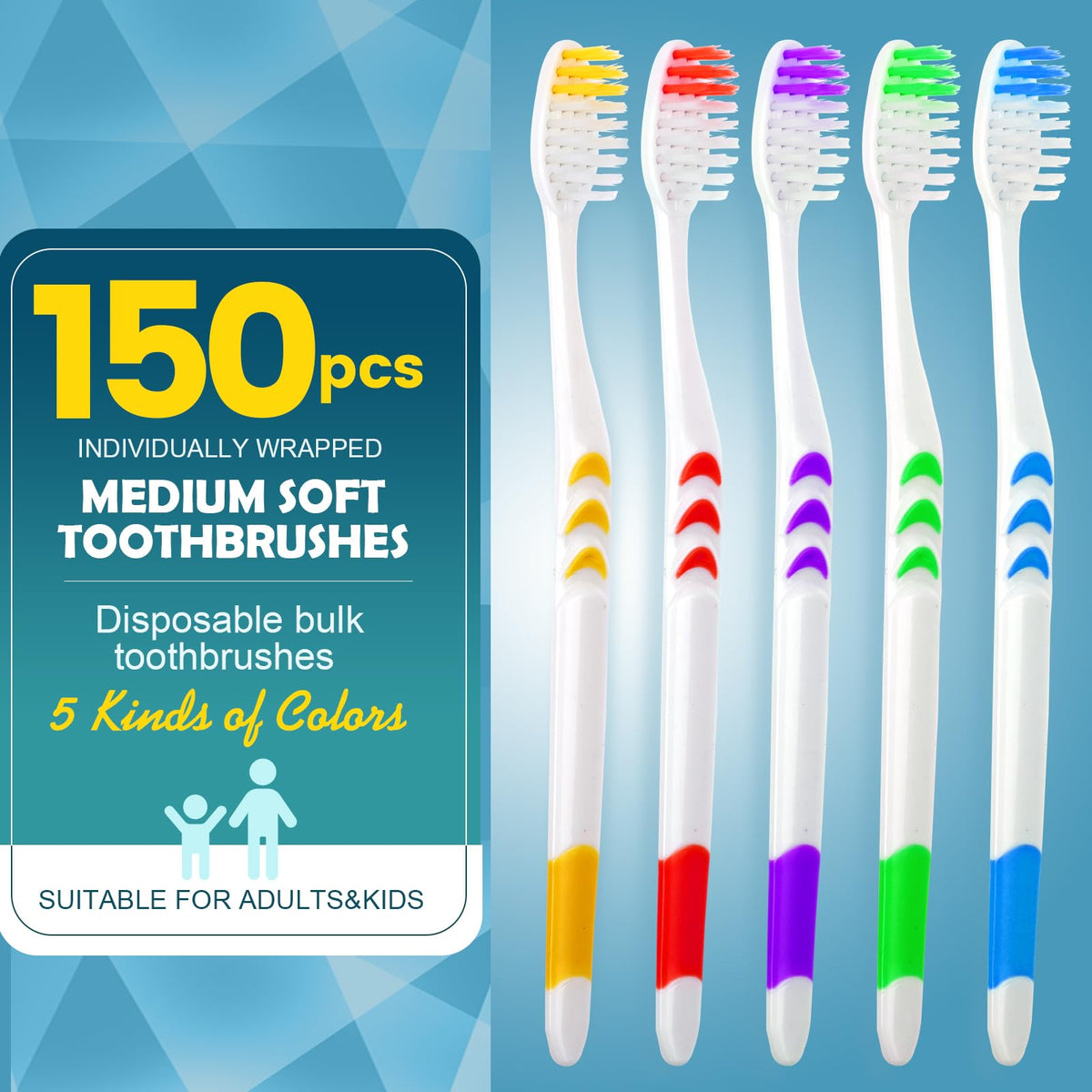 Premium Individually Wrapped Toothbrushes in 5 colors, 100% Authentic and available in India at Curat Cart.