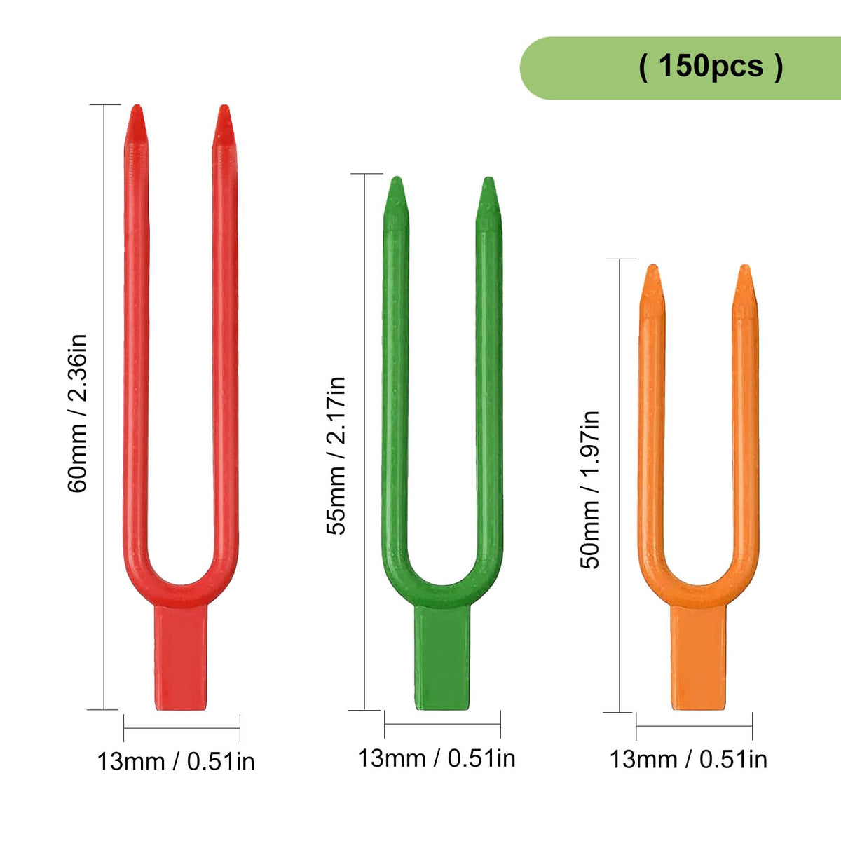 Durable reusable U-shaped garden pins in vibrant colors, 100% Authentic and available in India at Curat Cart.