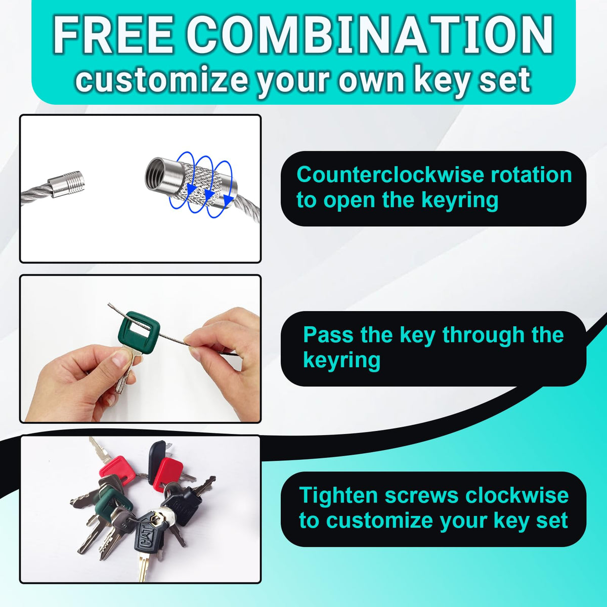 Customize your Heavy Equipment Key Set effortlessly with Curat Cart's easy assembly guide. Perfect for personalized organization.