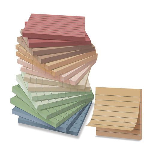 Explore premium imported lined sticky notes in vintage colors, perfect for organization and creativity, available at Curat Cart.
