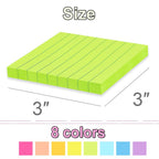 Vibrant lined sticky notes in 8 colors, featuring high-quality finish, available at Curat Cart for organized note-taking.