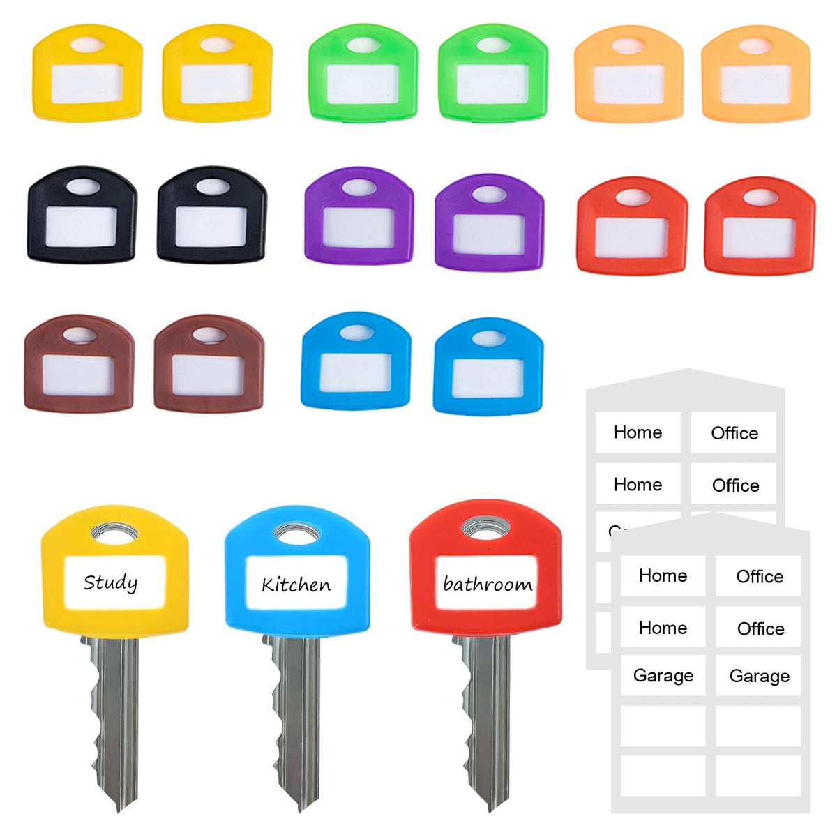 Premium imported Colored Silicone Key Covers Set from Curat Cart, perfect for home and office organization. Stylish and practical.