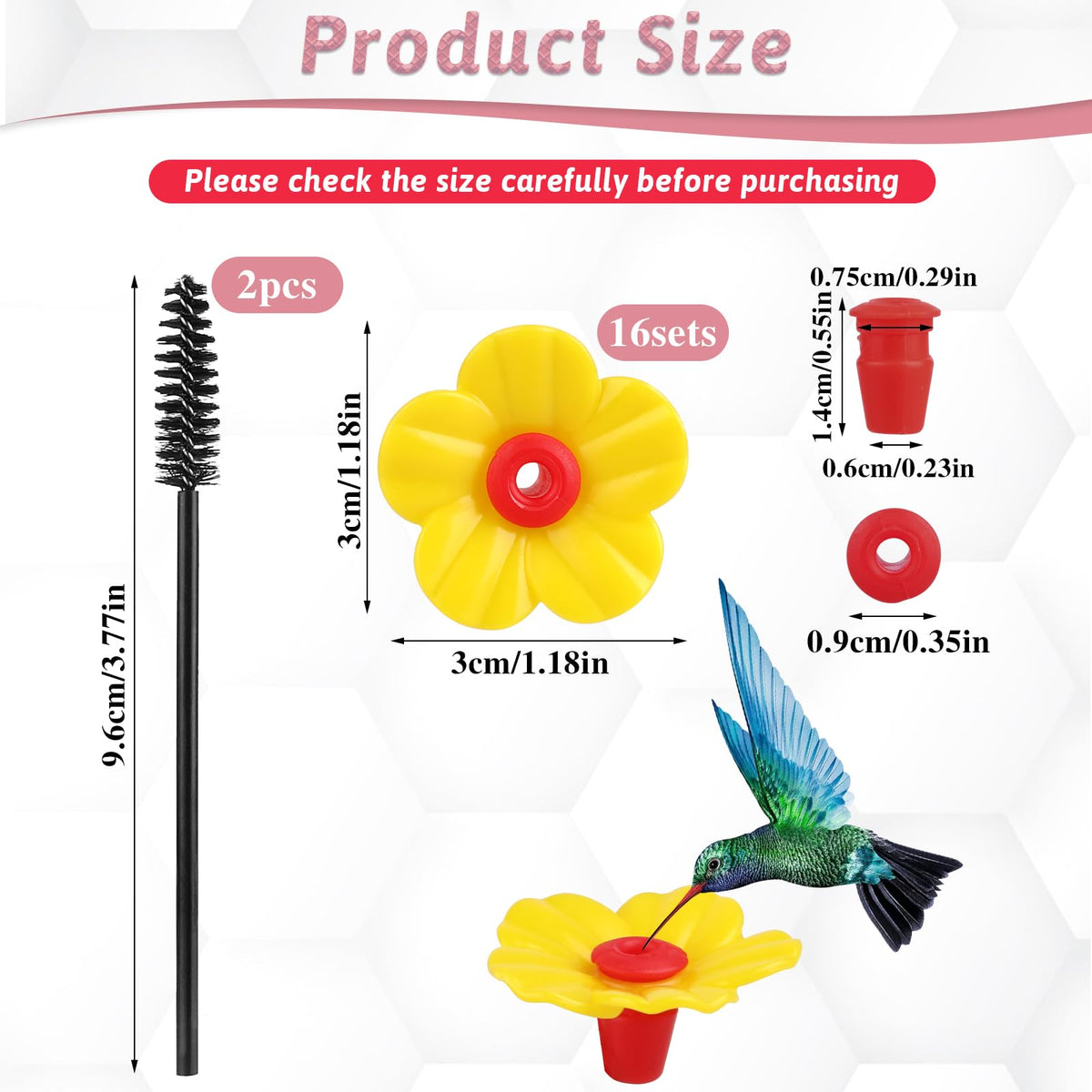 Premium Hummingbird Feeders Replacement Flowers, 100% Authentic, available at Curat Cart in India. Perfect for attracting hummingbirds.