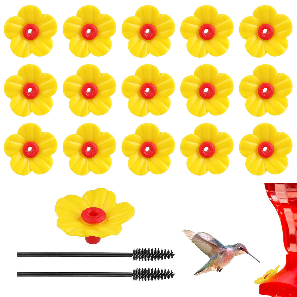 Premium imported hummingbird feeders replacement flowers in vibrant yellow and red, ideal for enhancing your feeding experience. Curat Cart offers quality.