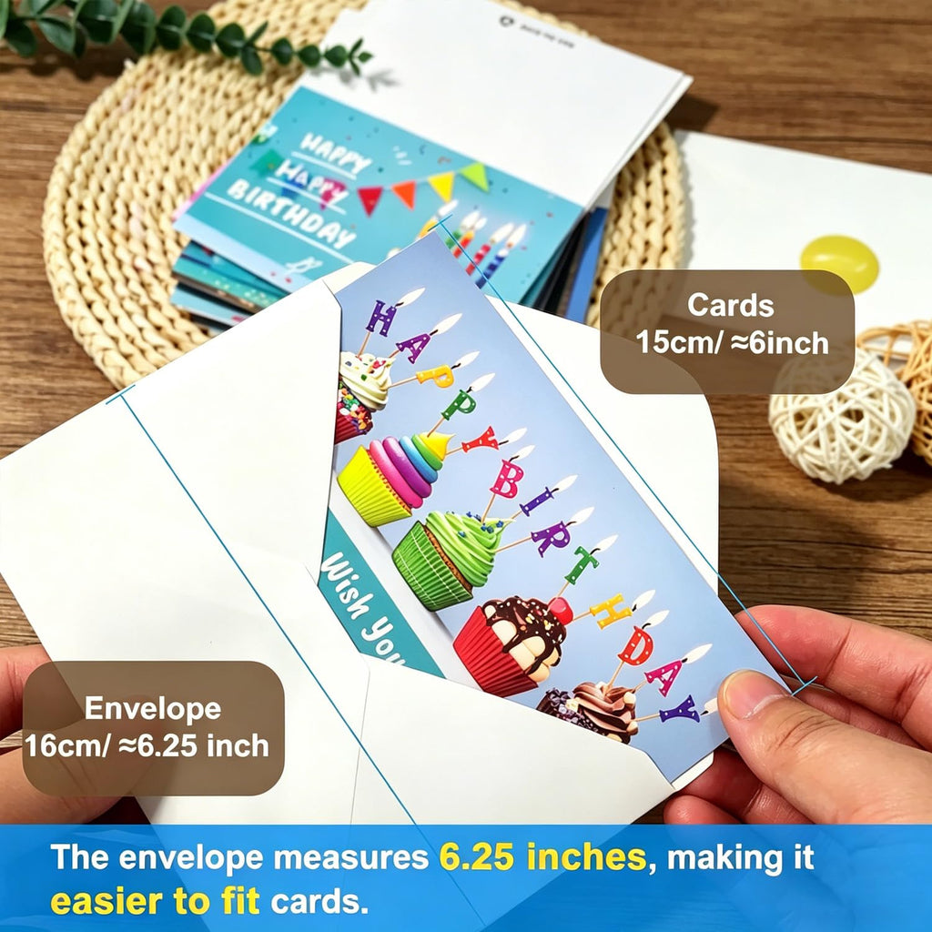 Celebrate with exclusive birthday cards bulk with envelopes, specially curated by Curat Cart. Perfect for every occasion.