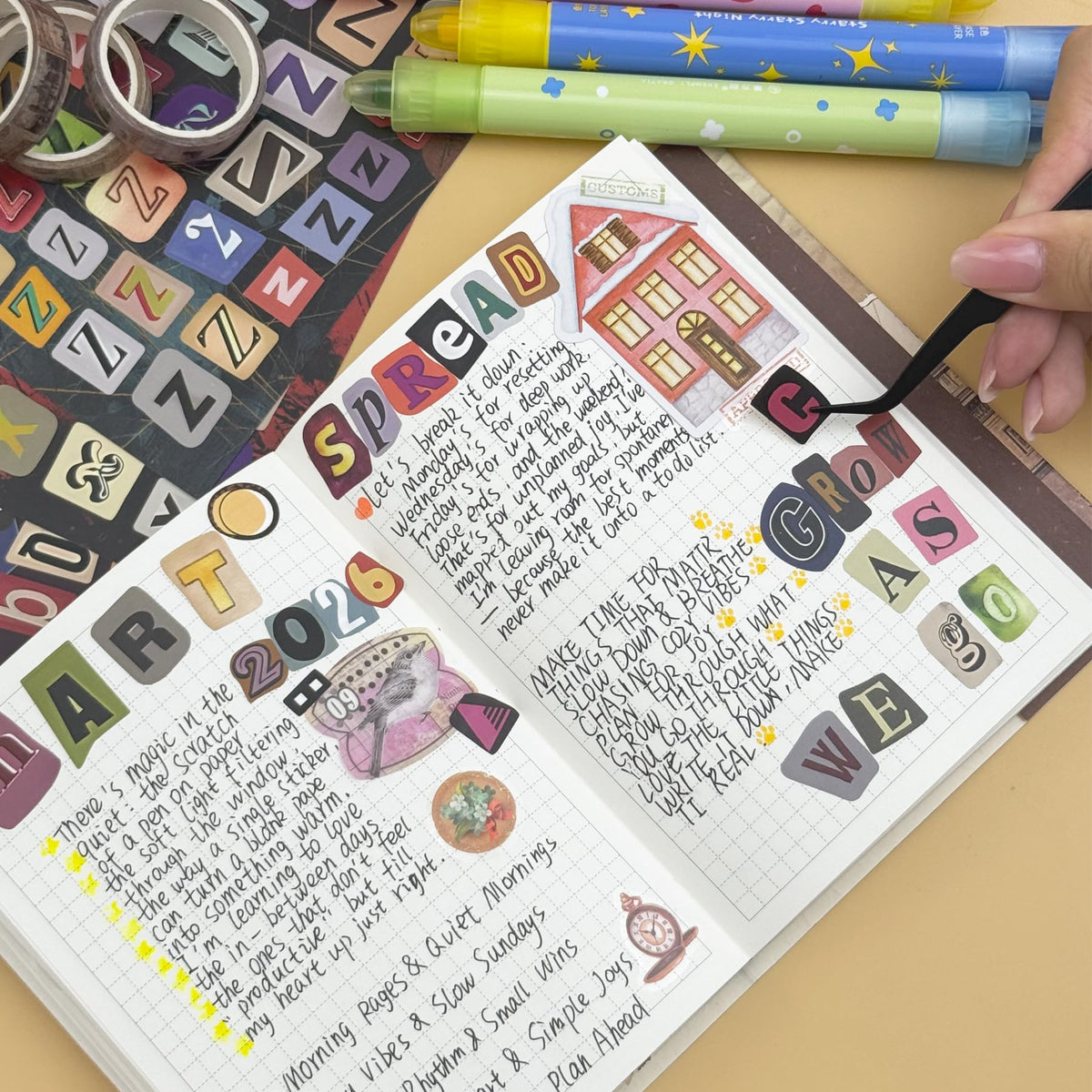 Explore the Vintage Letter Stickers Book, specially curated by Curat Cart, perfect for creative projects and scrapbooking. Enhance your art today.