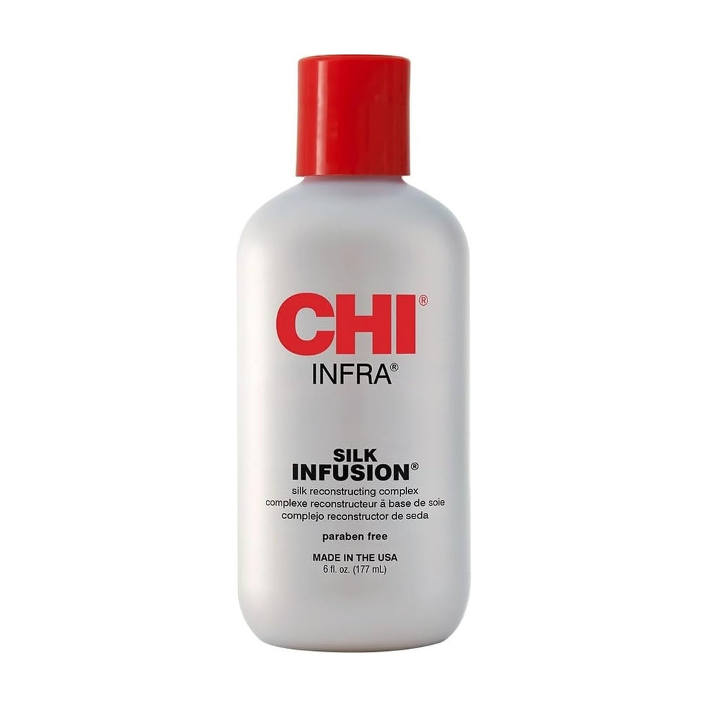 CHI Infra Silk Infusion, Silk Reconstructing Leave-In Hair Treatment for Creating Smooth, Shiny, Strong Hair, 6 Oz