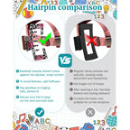 Comparison of hat-friendly claw clips vs regular hairpins, highlighting comfort and functionality.
