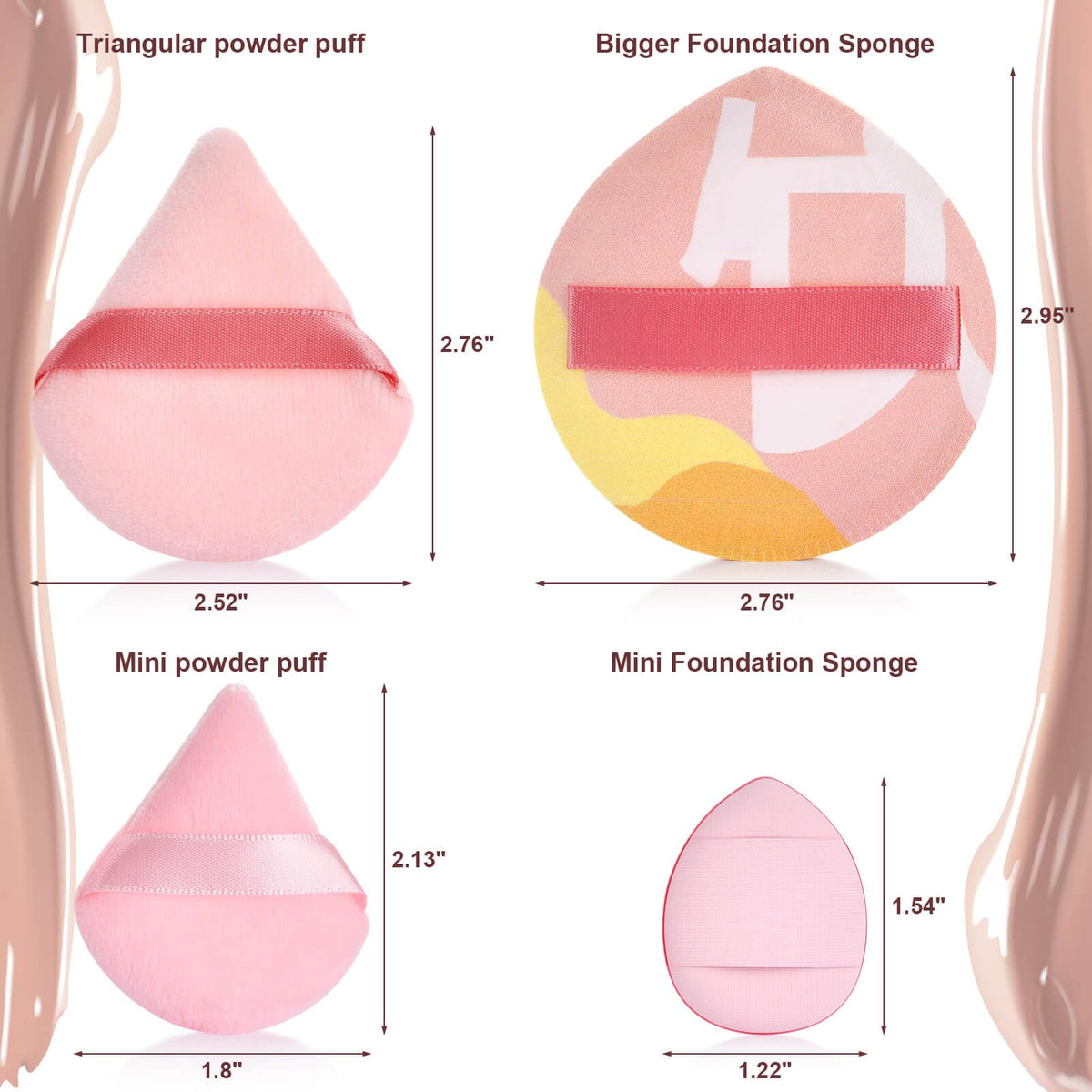 Discover the exclusive Makeup Sponge Set Beauty Blender, specially curated by Curat Cart for flawless application. Elevate your beauty routine.