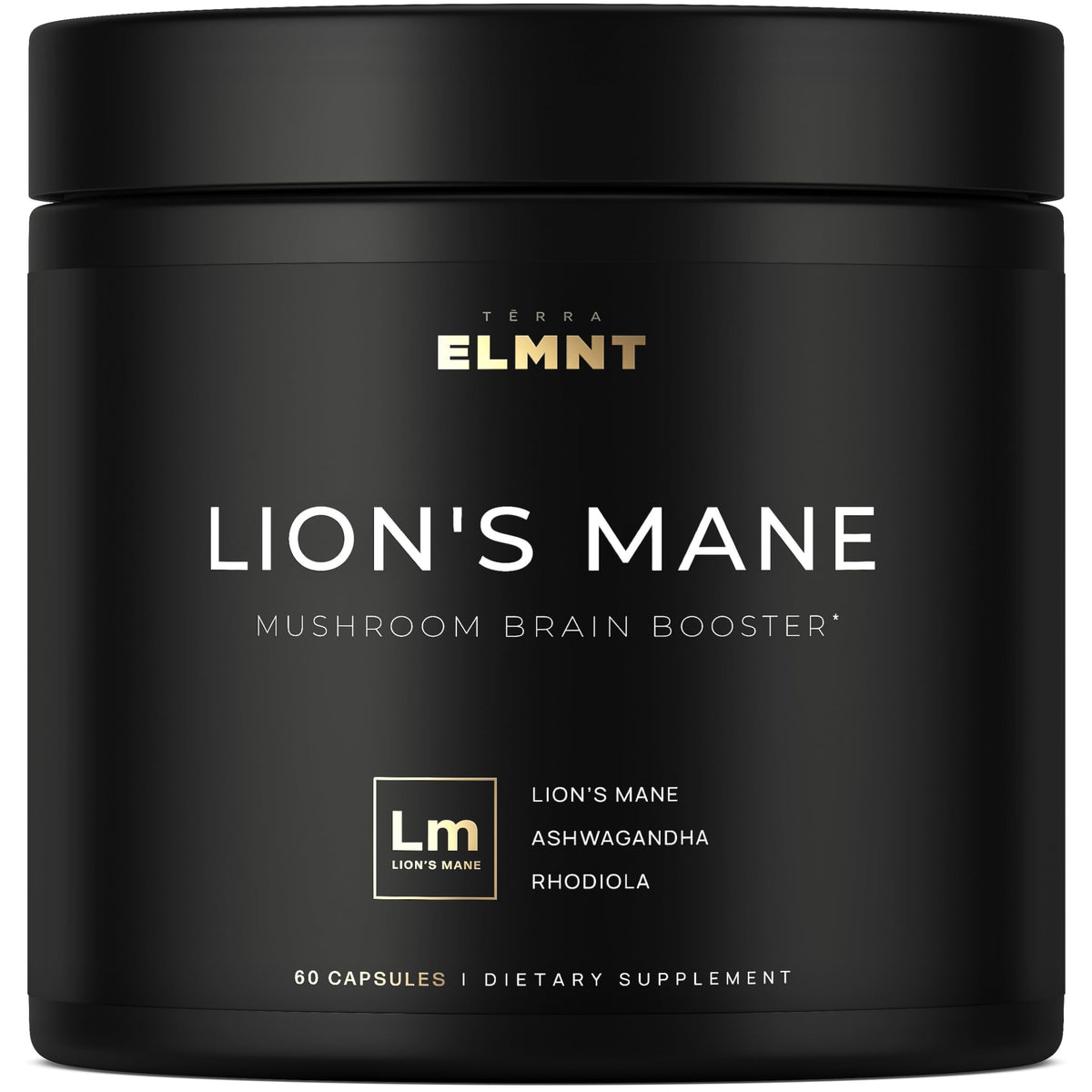 Lions Mane supplement capsules showcase premium imported ingredients for brain health. Available at Curat Cart.