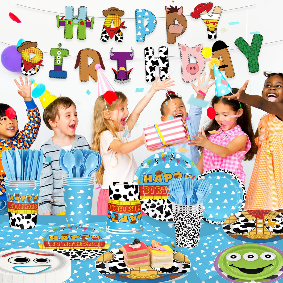 Celebrate with exclusive Toy Birthday Party Supplies from Curat Cart, perfect for creating joyful moments at your child's party.