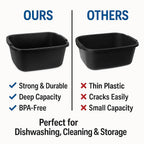 Upgrade your cleaning routine with this durable Plastic Dishpan Wash Basin Tub from Curat Cart, perfect for dishwashing and storage.