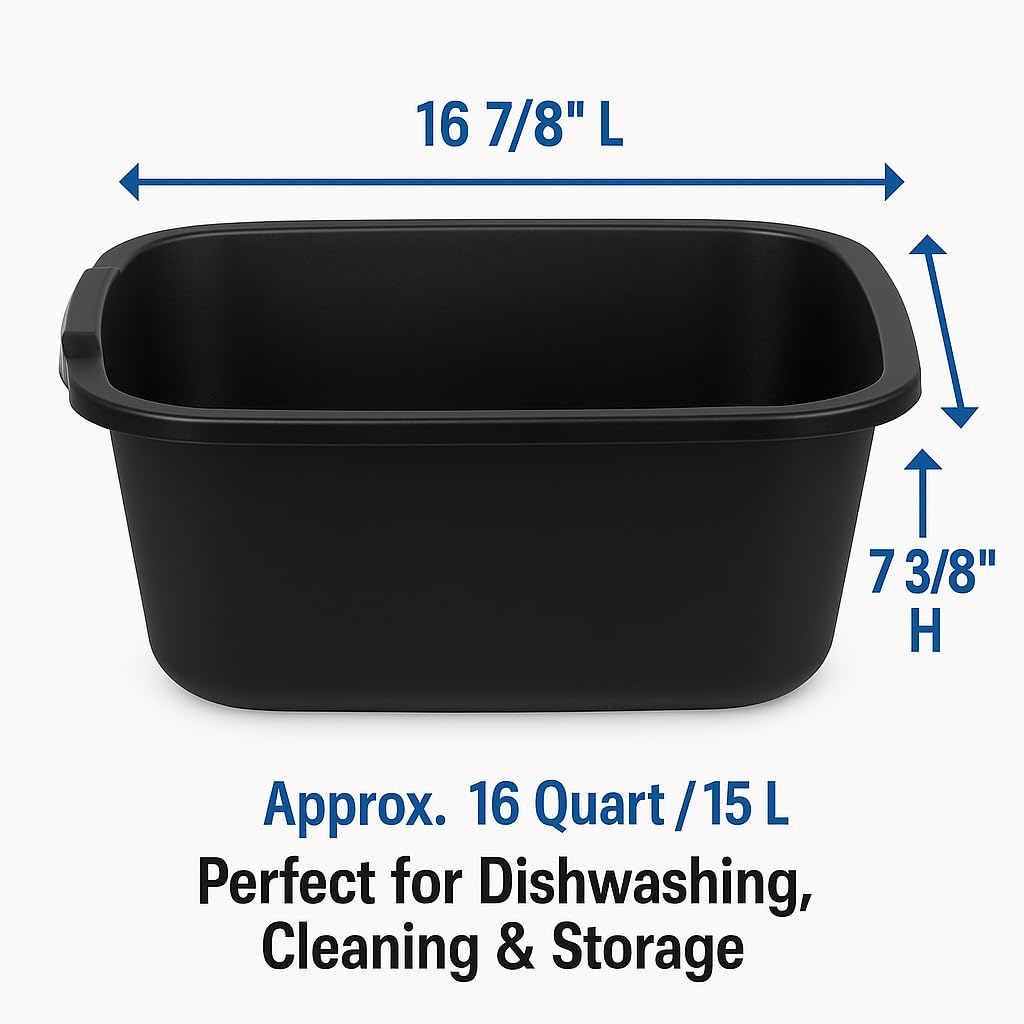 Premium imported Plastic Dishpan Wash Basin Tub from Curat Cart. Ideal for dishwashing, cleaning, and storage. Versatile and durable.