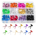Explore premium imported brads for paper crafts at Curat Cart, featuring vibrant colors in a convenient organizer. Perfect for creative projects.