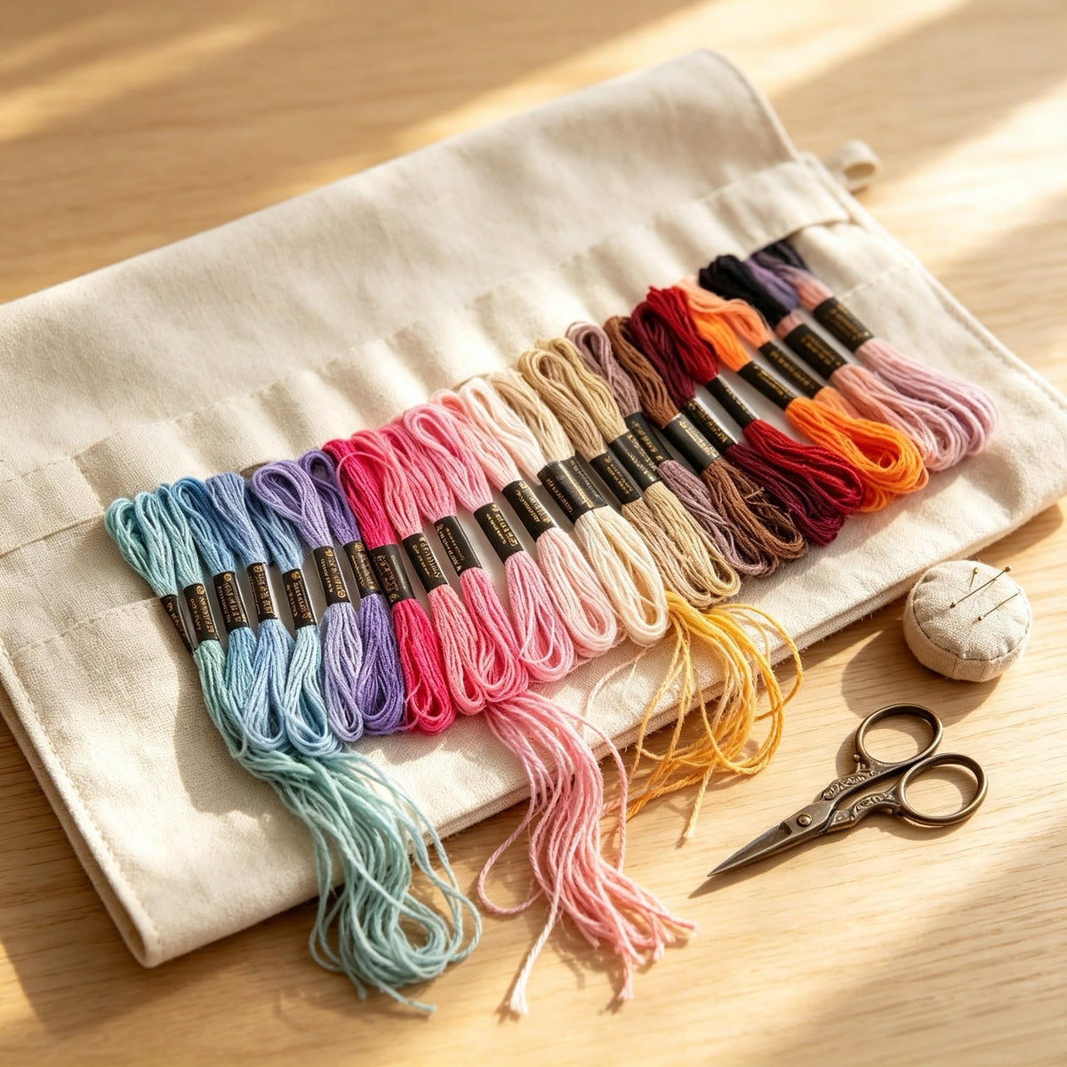 Explore vibrant Rainbow Color Embroidery Floss at Curat Cart, perfect for crafting and enhancing your creative projects.