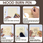 Explore the 1DFAUL Wood Burn Pen Kit, specially curated by Curat Cart for creative wood design. Perfect for detailed artistry.