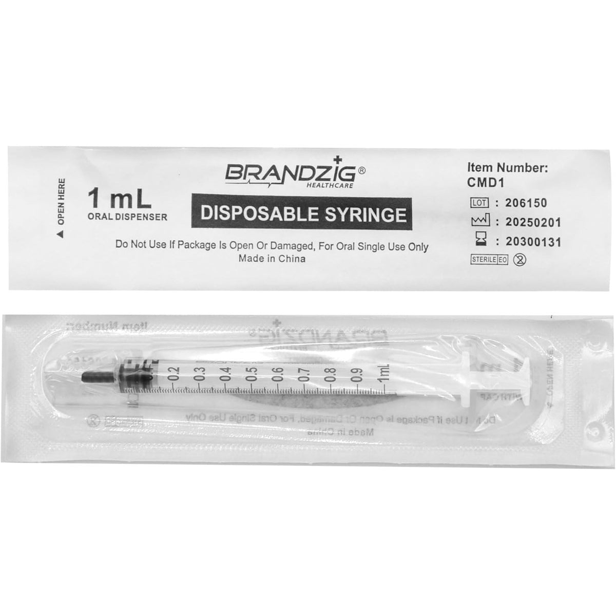 Premium imported 1 mL disposable oral syringe for precise medicine administration, made in China.