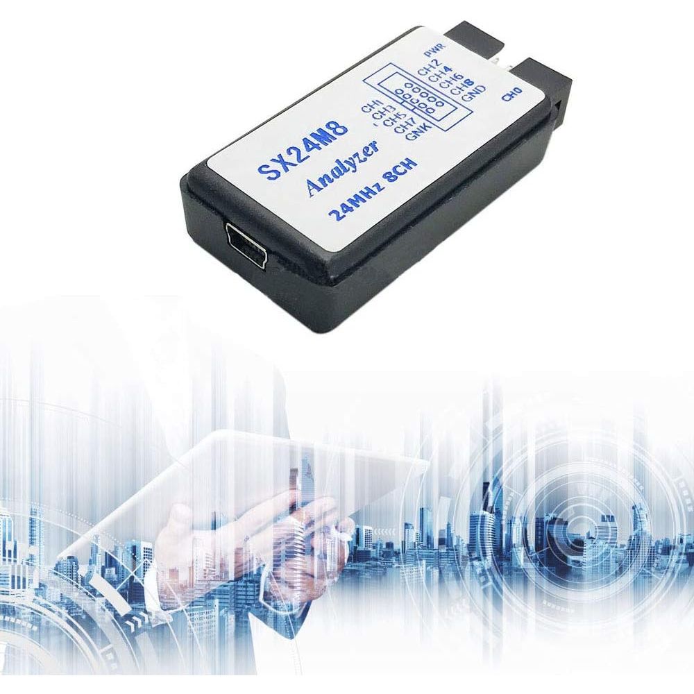 Official USB Logic Analyzer 8 Channel device in original packaging, designed for precise digital signal analysis.