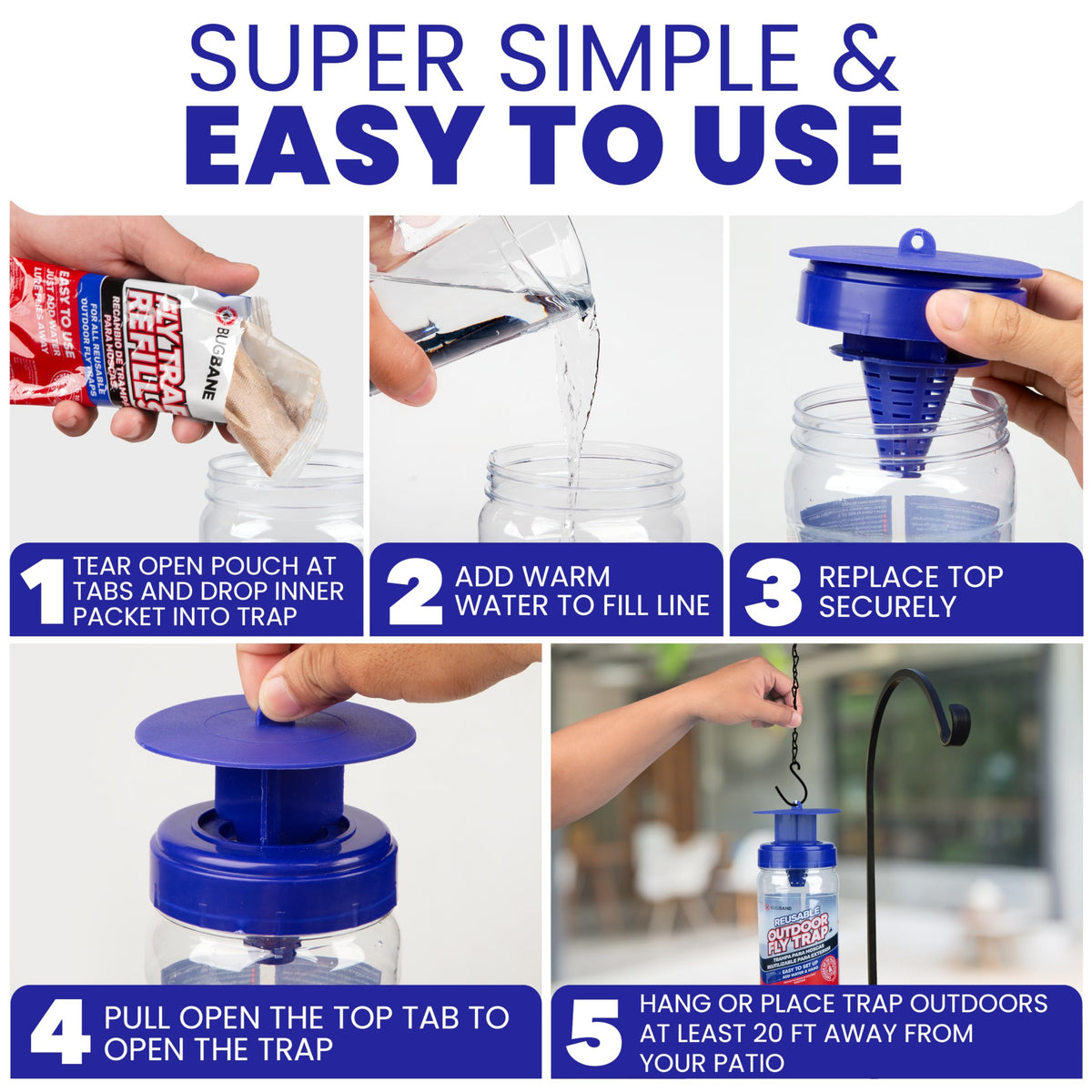 Discover the Outdoor Fly Trap with Bait Refills, specially curated by Curat Cart for effective pest control outdoors. Perfect for your patio.