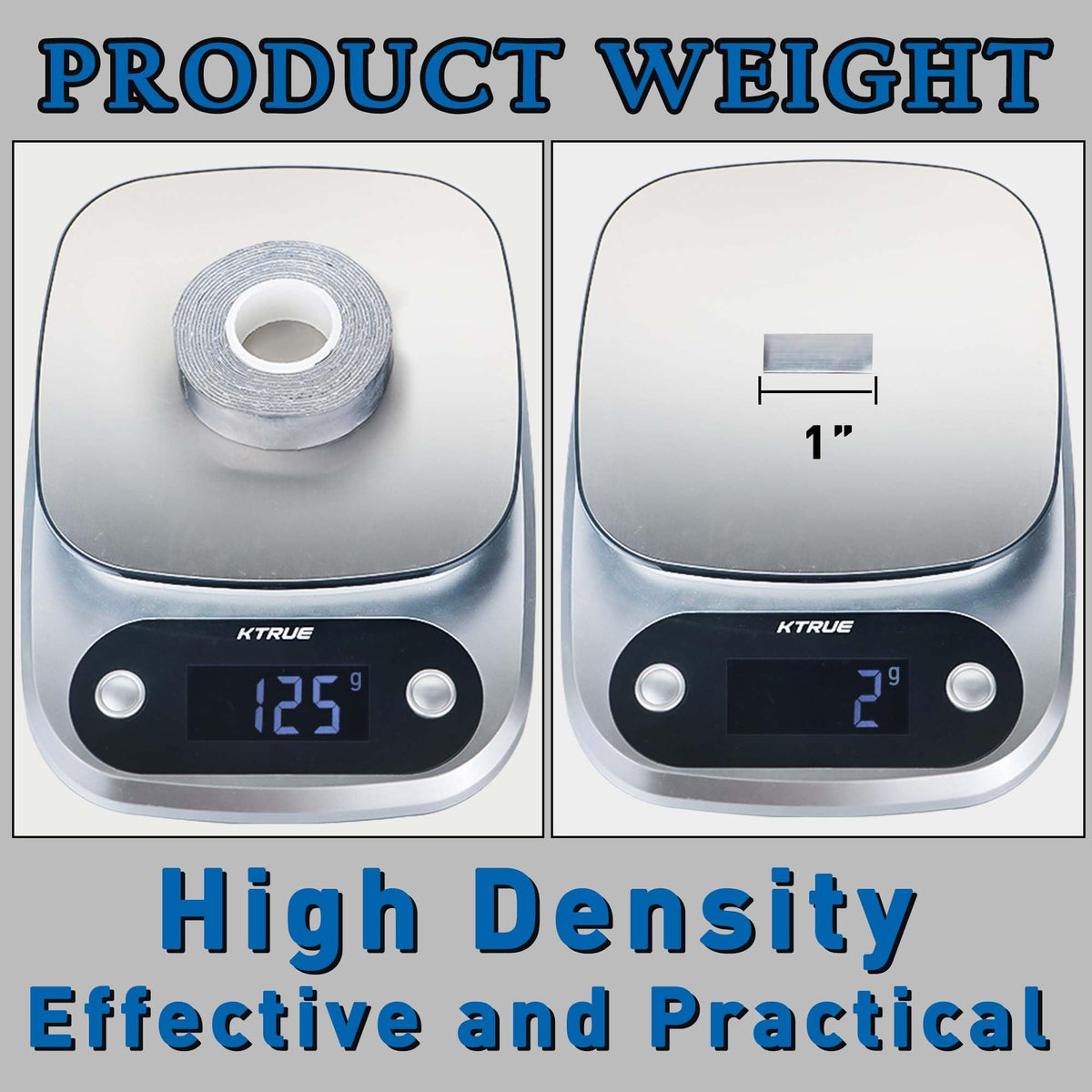 Golf Lead Tape Add Swing Weight showcased on a digital scale, highlighting high-density material quality for optimal performance. Available at Curat Cart.