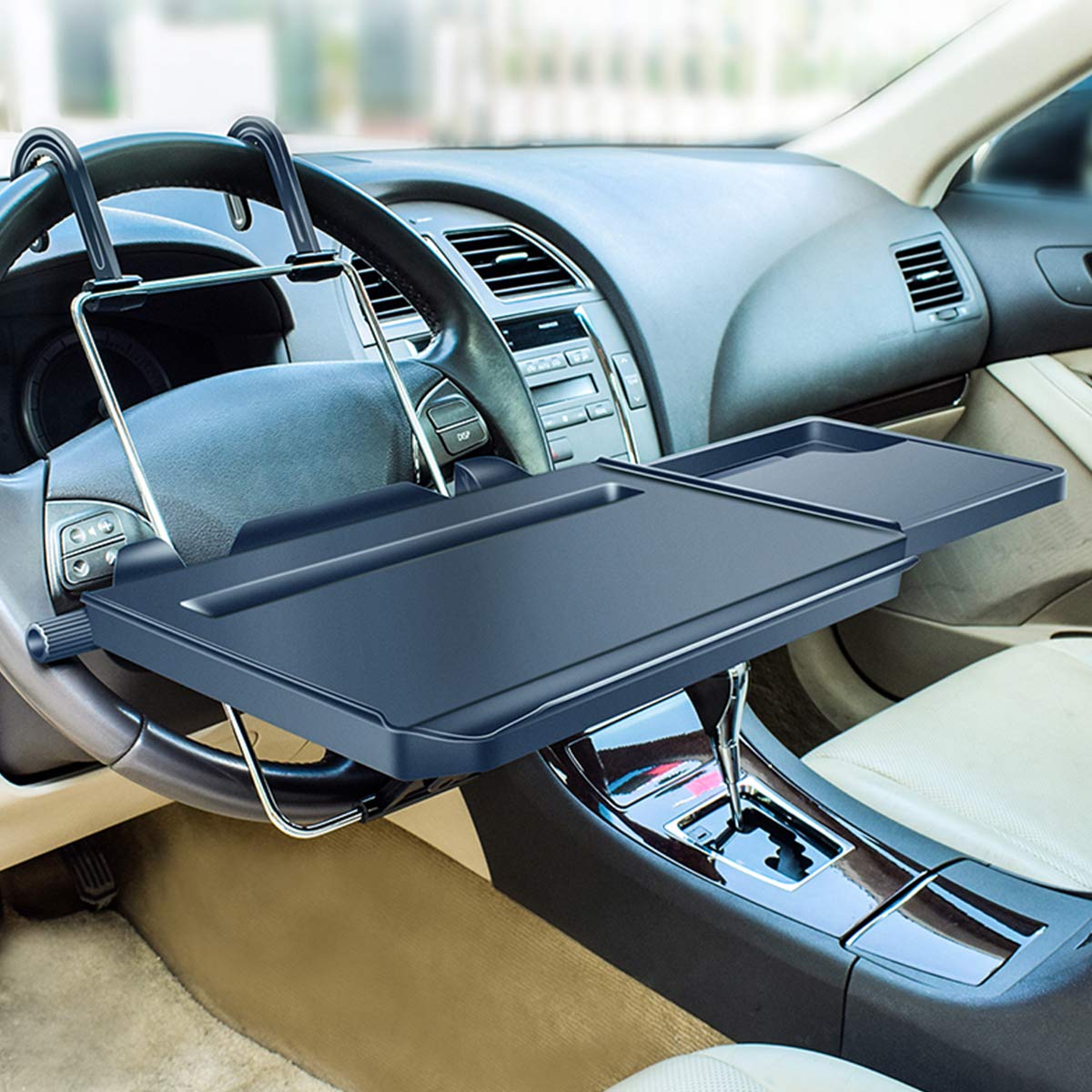 Discover the 100% genuine car steering wheel tray, perfect for meals and tasks on the go, offering convenience and versatility.