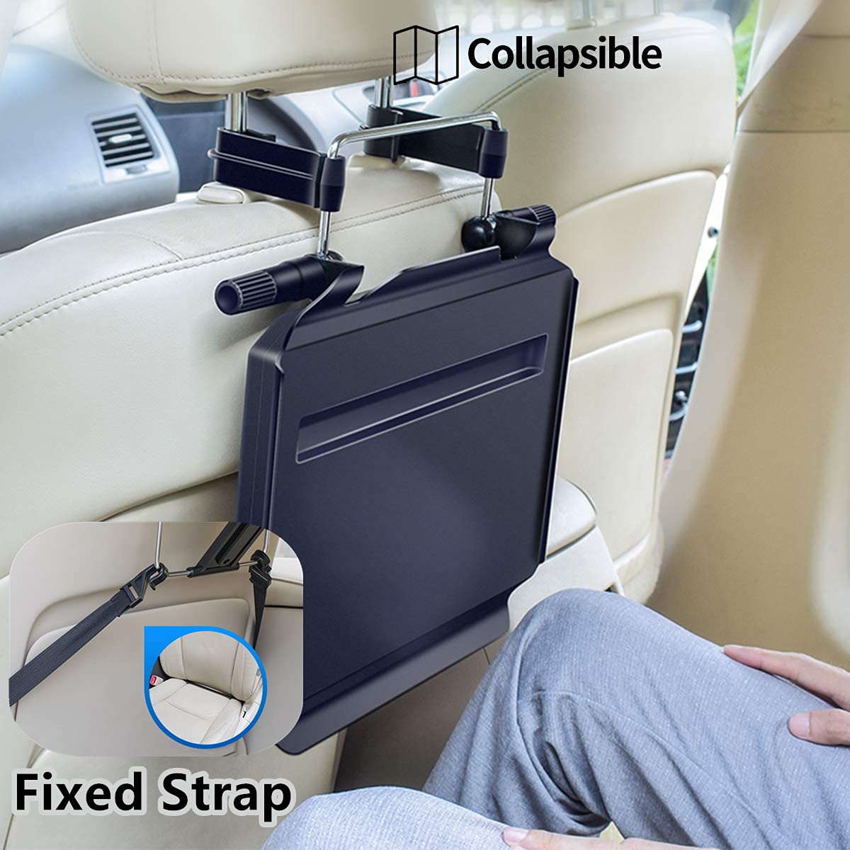 Premium imported collapsible steering wheel tray for convenient dining or work on-the-go. Ideal for car travel.