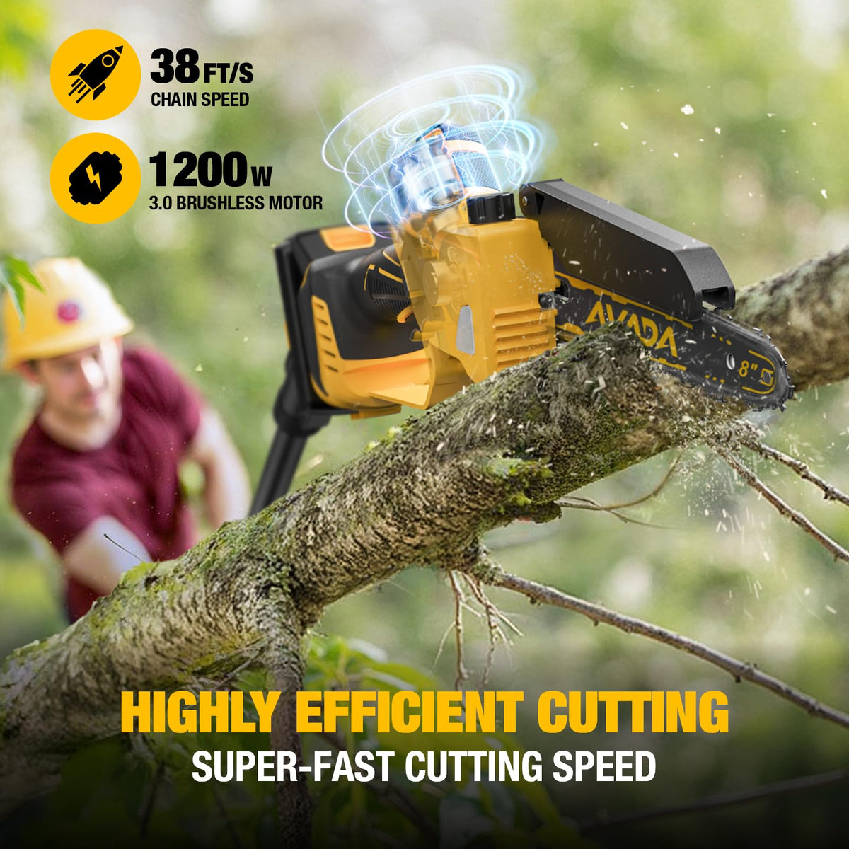 Experience efficient cutting with the DeWALT Cordless Pole Saw Chainsaw, perfect for daily use. Available at Curat Cart.