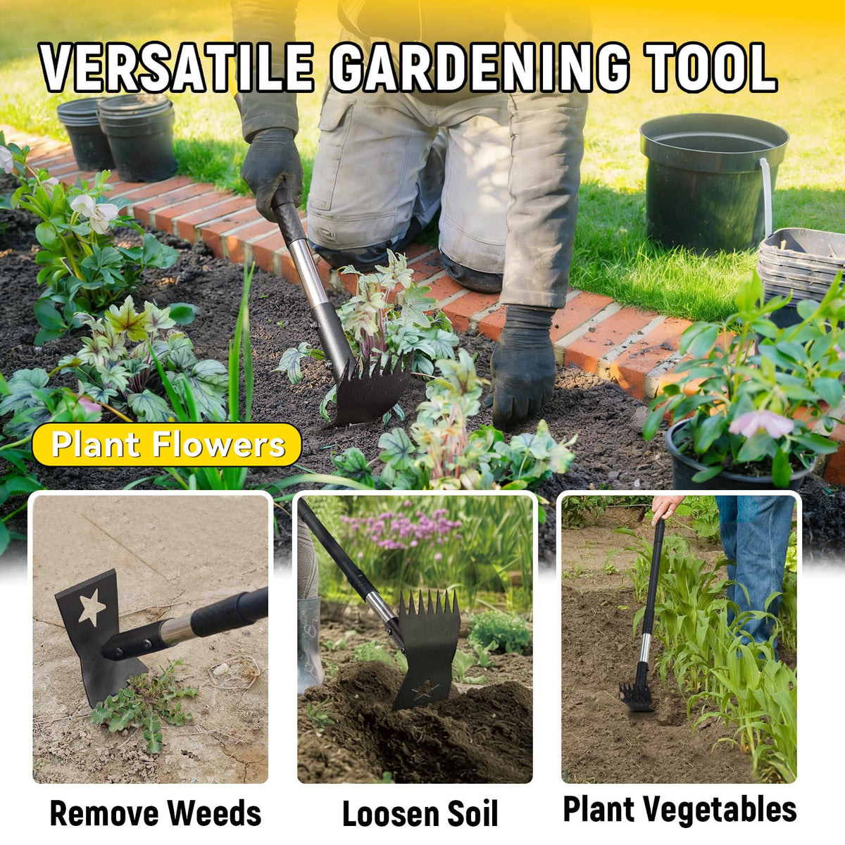 Discover the Weed Rake and Garden Hoe, a 100% Authentic gardening tool available in India at Curat Cart. Perfect for removing weeds and planting vegetables.