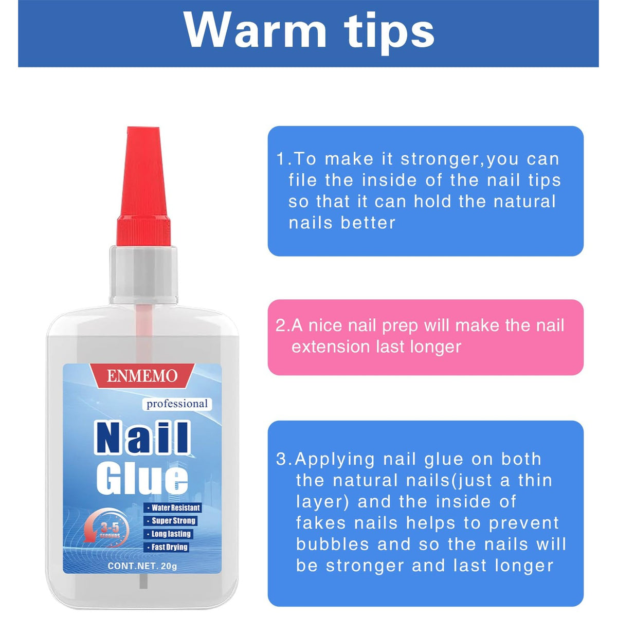 Nail Glue with Brush Applicator offers superior strength for long-lasting nails. Perfect for daily use, available at Curat Cart.