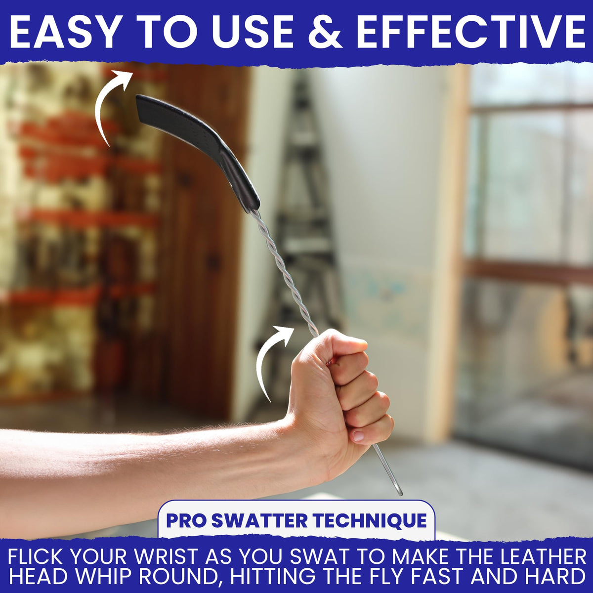 Experience effortless fly control with the Leather Fly Swatter Heavy Duty from Curat Cart. Perfect for daily use and effective results.