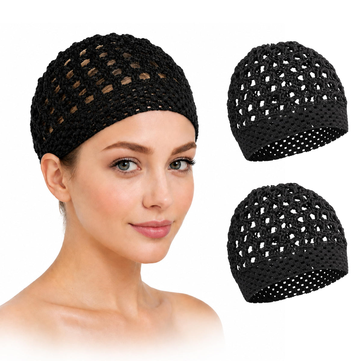 Premium imported mesh hair nets for sleeping, ensuring comfort and protection. Available at Curat Cart.