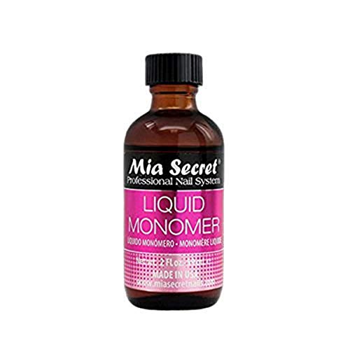 Premium imported Mia Secret Liquid Monomer, 2 oz, crafted in the USA for professional nail systems.