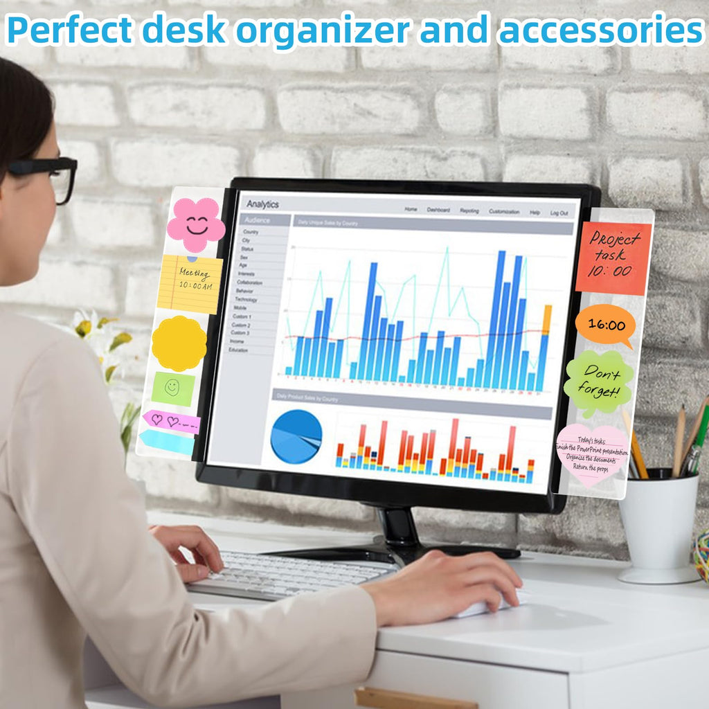 Elevate your workspace with the Computer Monitor Memo Board, specially curated by Curat Cart for organized productivity. Perfect for reminders.
