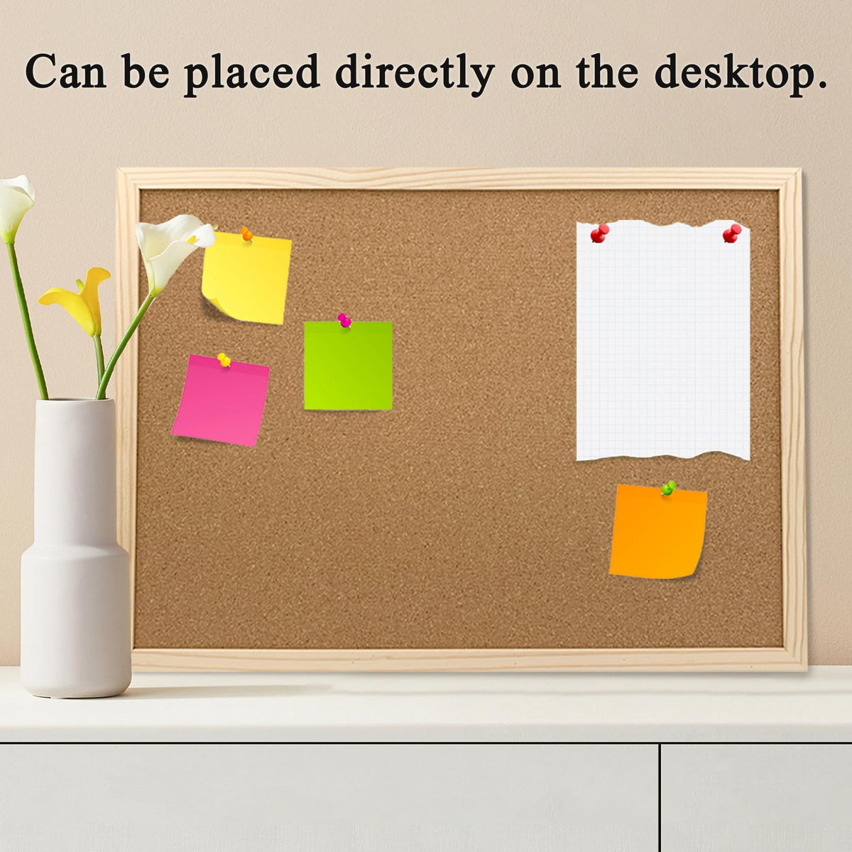 Elevate your organization with the Cork Board Bulletin Board Pack, perfect for daily use on your desktop. Available at Curat Cart.