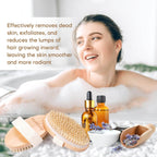 2 pack of natural dry brushing body brushes, perfect for exfoliating and enhancing skin radiance. Order online today!