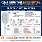 Explore the exclusive Electric Fly Swatter 2-Pack with detailed instructions. Specially curated by Curat Cart for effective pest control.