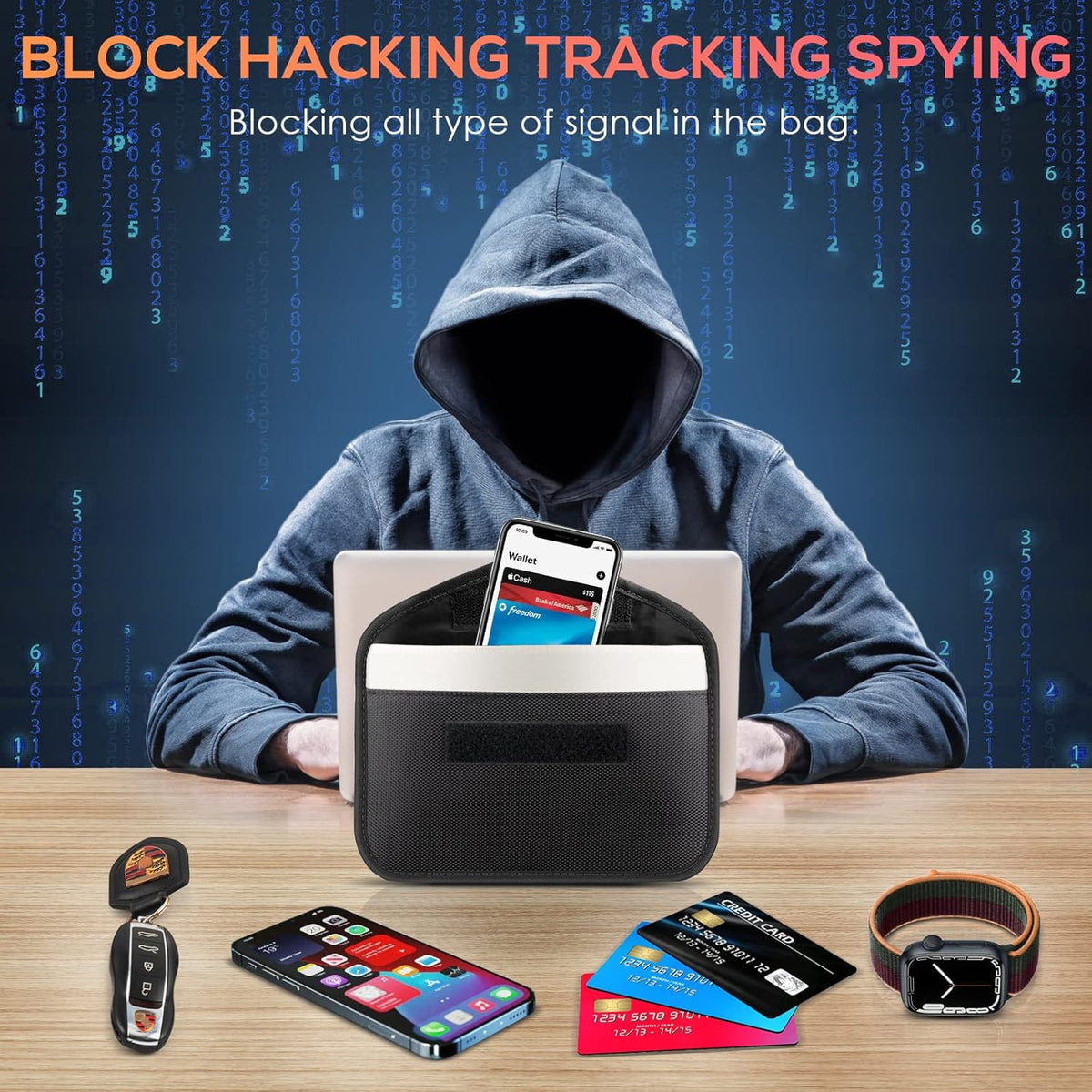 Secure your phone and keys with our Faraday bags. Available in India for online orders, ensuring signal blocking protection.