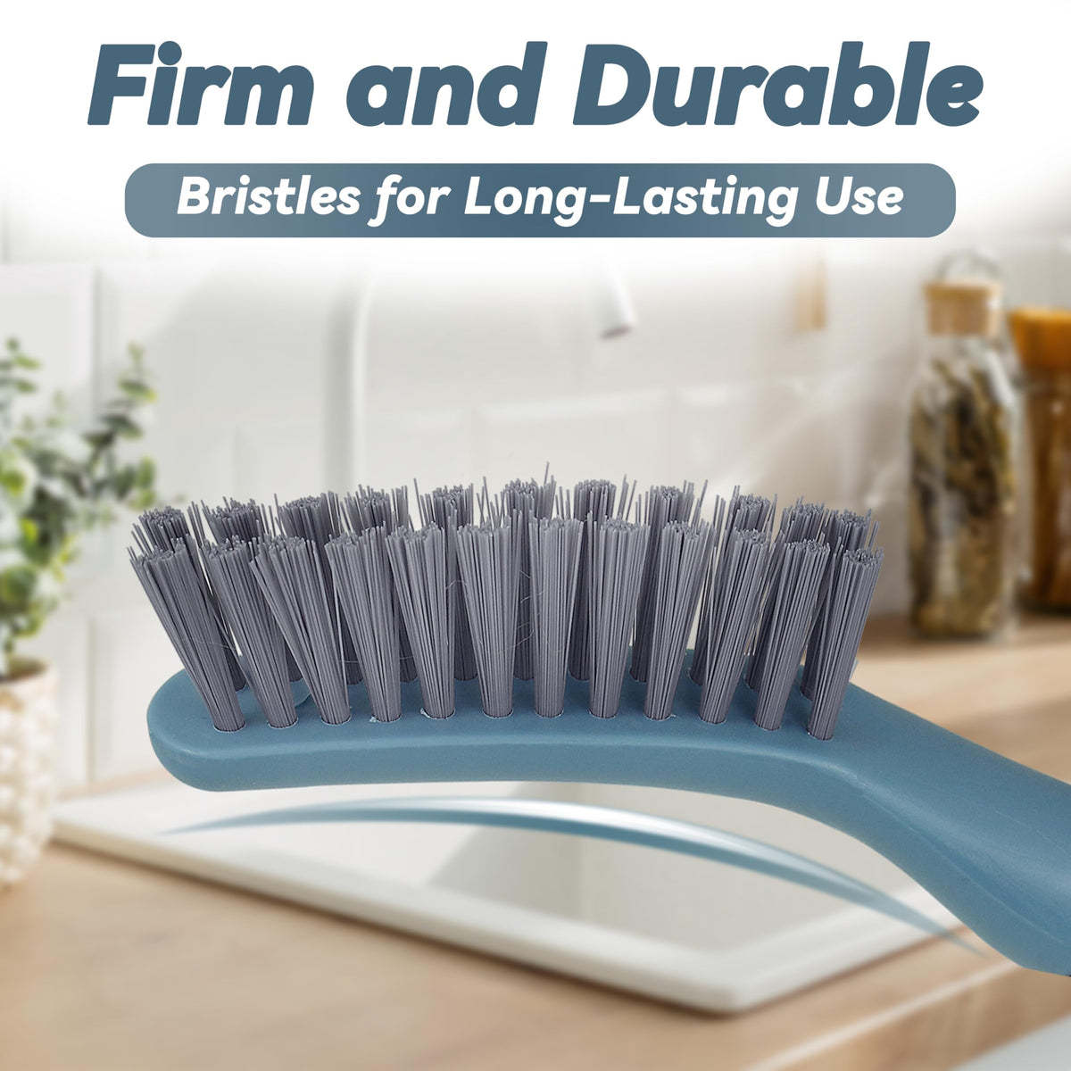 Grout scrub brush with firm bristles for long-lasting use, showcasing high-quality material. Available at Curat Cart.