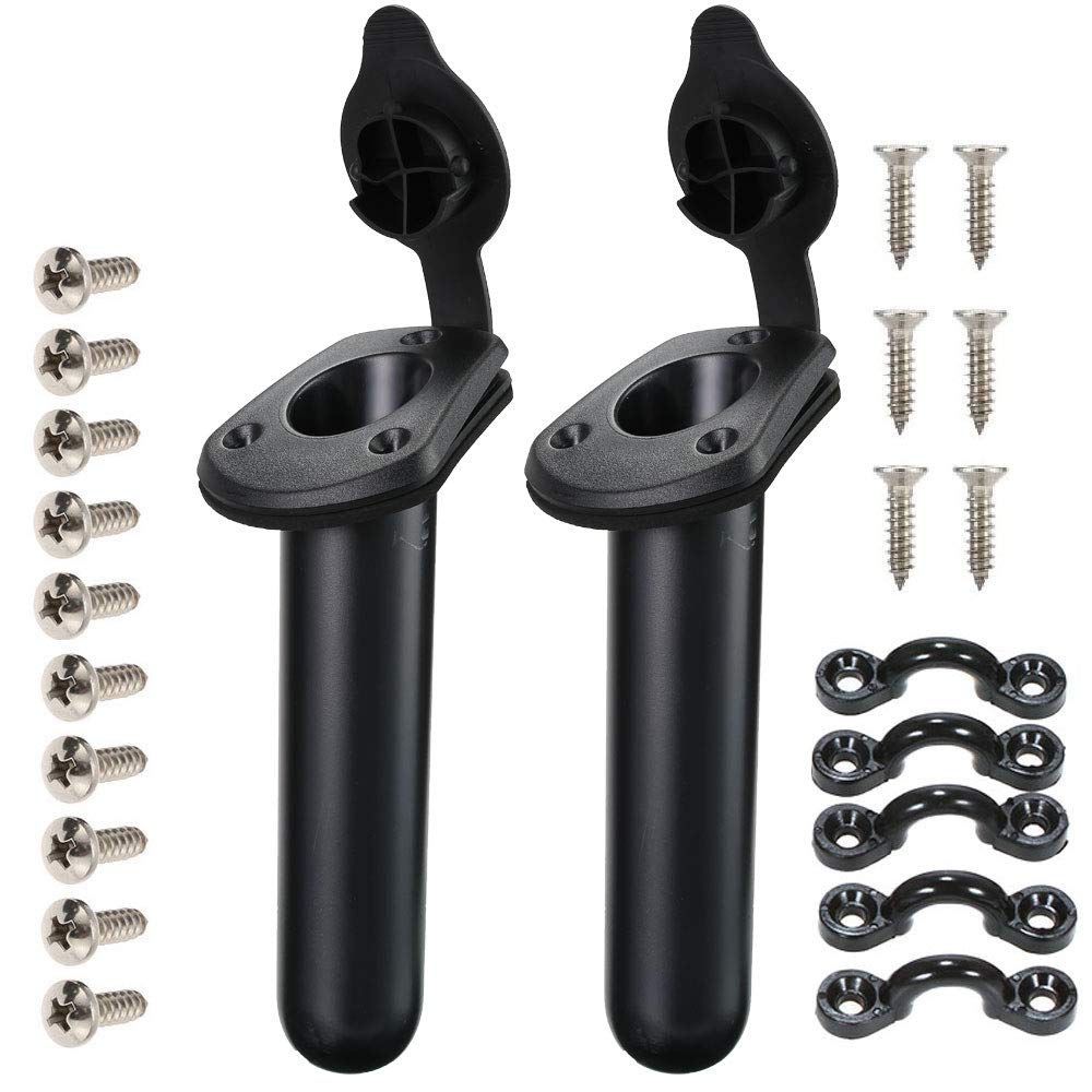 Premium Kayak Deck Flush Mount Rod Holders in official packaging with high-quality finish, available at Curat Cart.