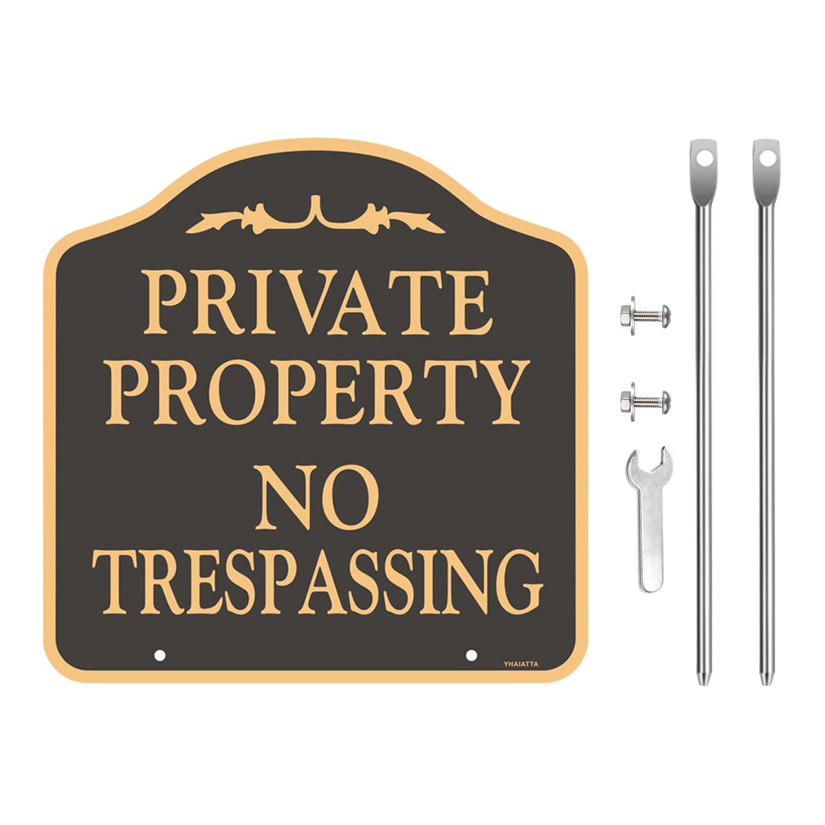 Enhance security with this No Trespassing sign for private property, available at Curat Cart. Perfect for maintaining boundaries.