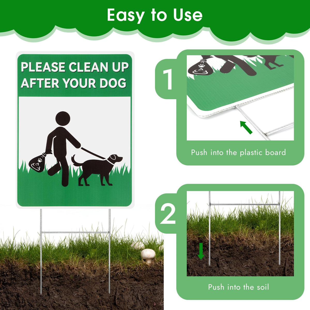 Keep your area clean with the Pick Up After Your Dog Sign from Curat Cart. Perfect for pet owners to encourage responsible behavior.