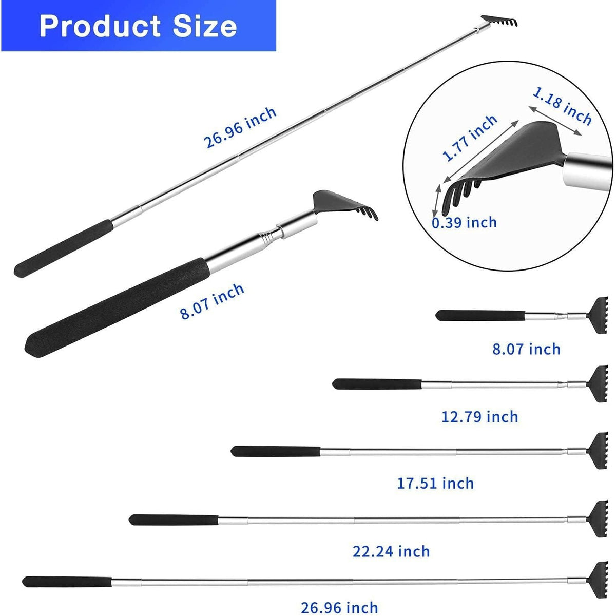 Discover the versatile Portable Extendable Back Scratcher. Verified by CuratCart, it offers adjustable lengths for ultimate comfort.