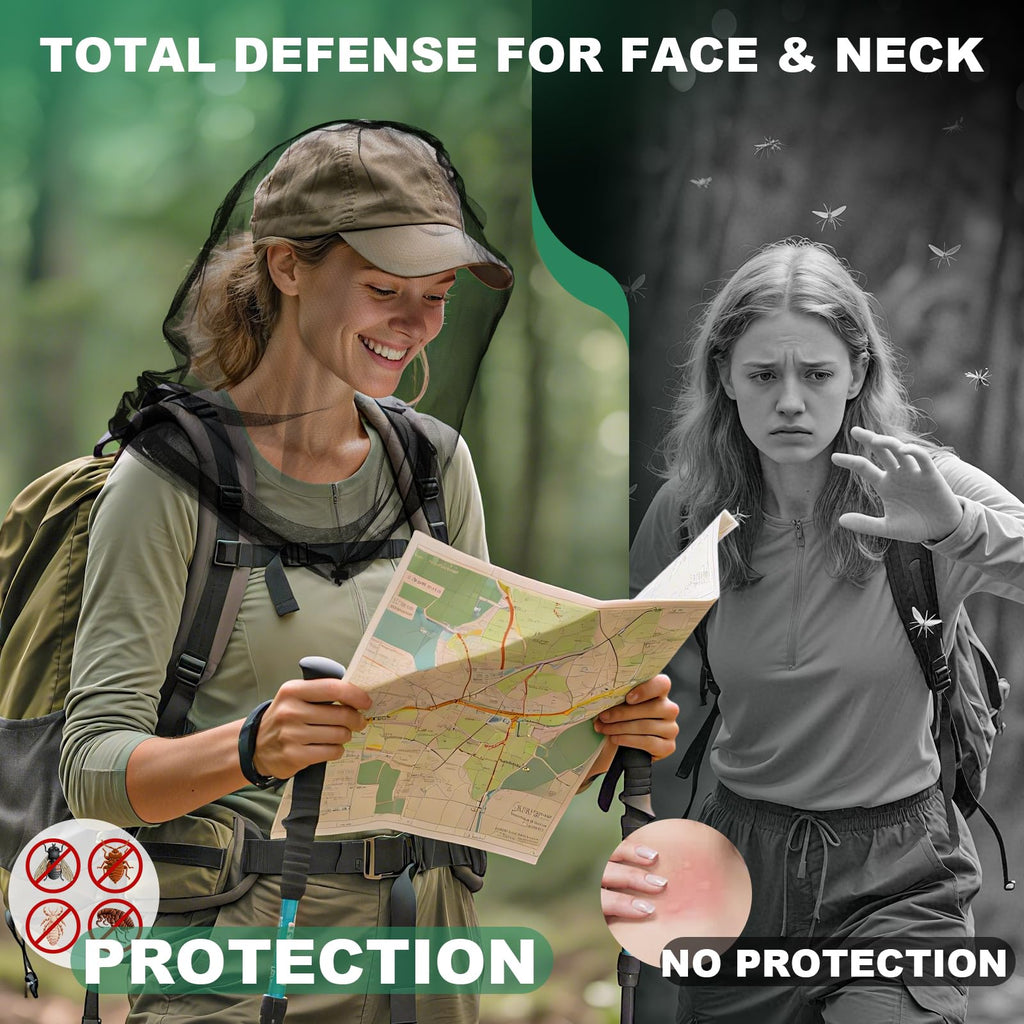 Experience total defense for face and neck with Premium Mosquito Head Nets. Perfect for outdoor adventures. Available at Curat Cart.