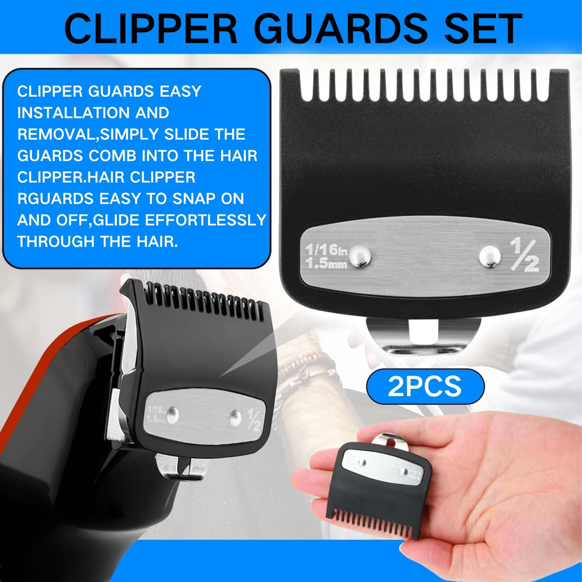 Wahl Clipper Guards Set Replacement ensures easy installation and removal. 100% Authentic, available at Curat Cart in India.