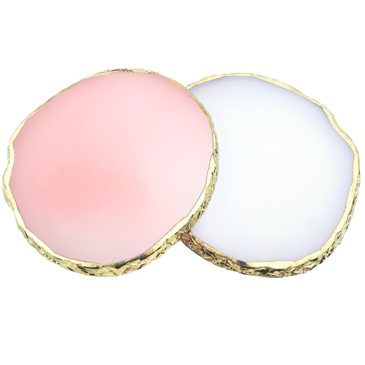 Elevate your nail art with this premium imported resin nail art palette from Curat Cart, featuring exquisite pink and white designs.